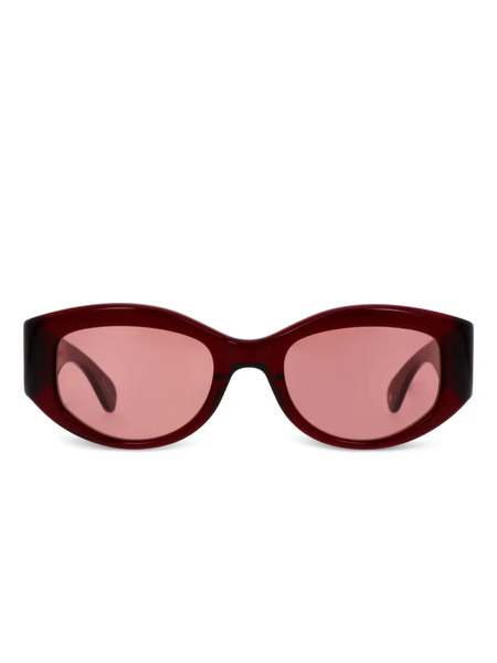  Garrett Leight Oval-frame Sunglasses - Red 
