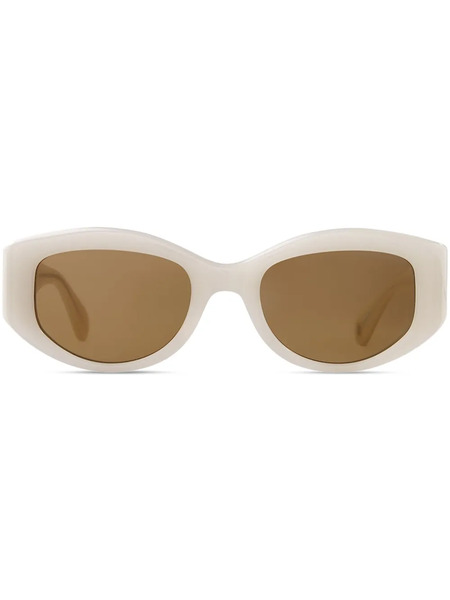  Garrett Leight Retro Biggie Sunglasses - White 