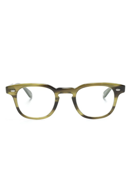  Garrett Leight Sherwood Square-frame Glasses - Green 