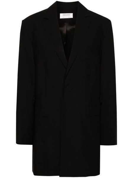  Gauchère Belted Wool Blazer - Black 