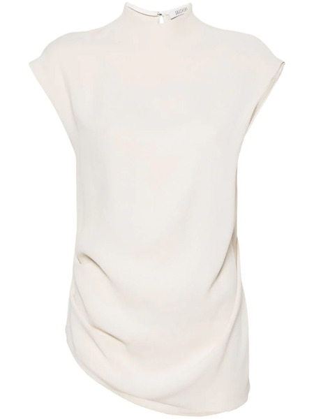  Gauchère Crepe Asymmetric Sleeveless Blouse - Neutrals 