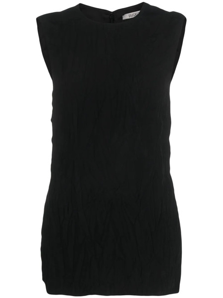  Gauchère Crinkled-finish Open-back Top - Black 