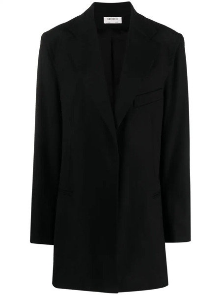  Gauchère Notched-lapels Single-breasted Coat - Black 