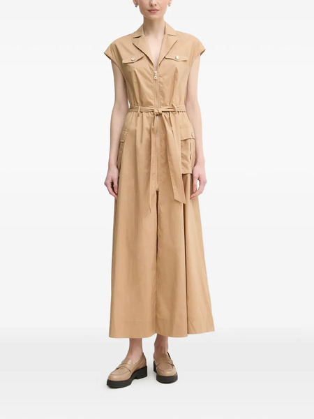  Gaudi Belted Maxi Dress - Neutrals 