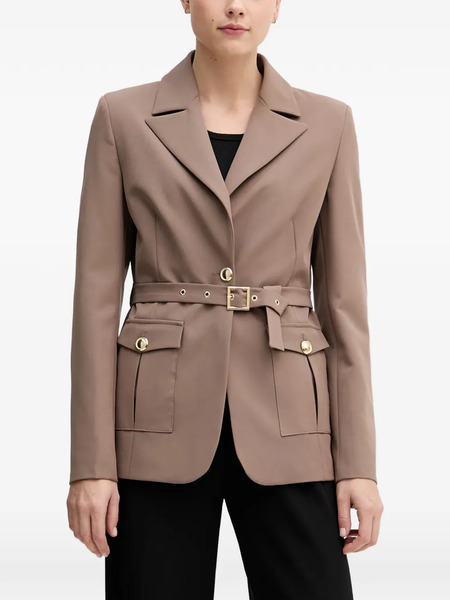  Gaudi Belted Pocket Blazer - Brown 