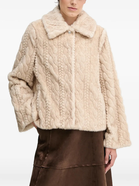  Gaudi Cable-knit Button-up Jacket - Neutrals 