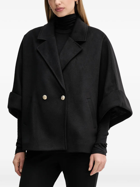  Gaudi Double-breasted Cape - Black 