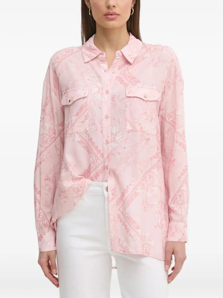  Gaudi Flap-pockets Patterned Shirt - Pink 