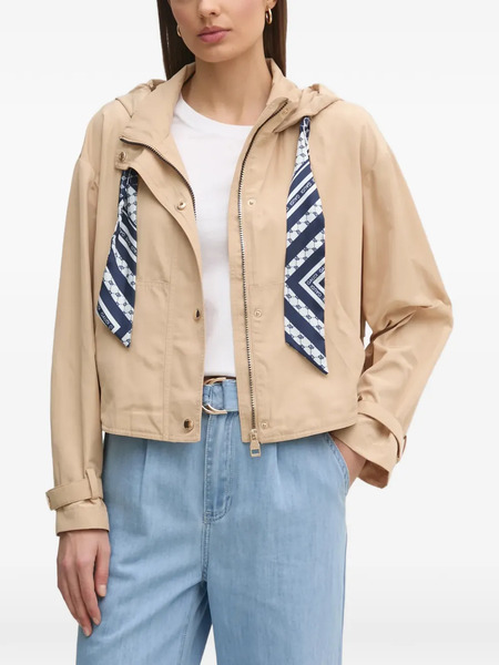  Gaudi Hooded-scarf Jacket - Neutrals 