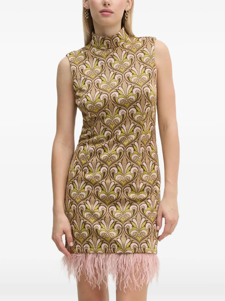  Gaudi Pattern Mini Dress - Neutrals 