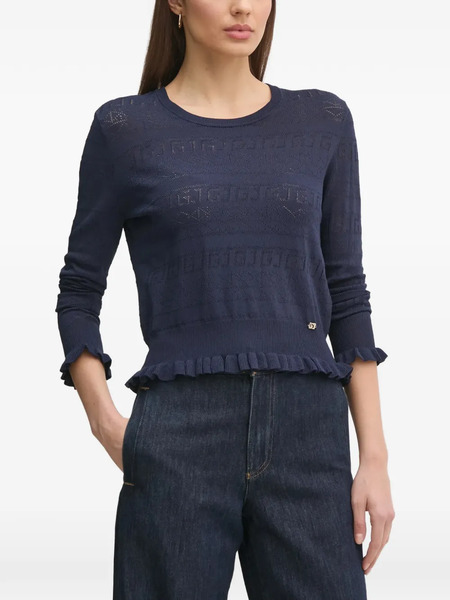  Gaudi Ruffled-hem Sweater - Blue 
