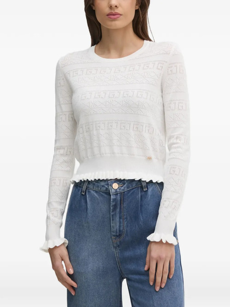  Gaudi Ruffled Sweater - White 
