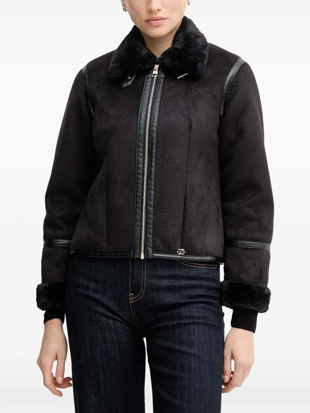  Gaudi Textured-collar Jacket - Black 