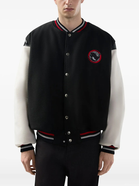  Gcds Buttoned Appliqué-detail Jacket - Black 