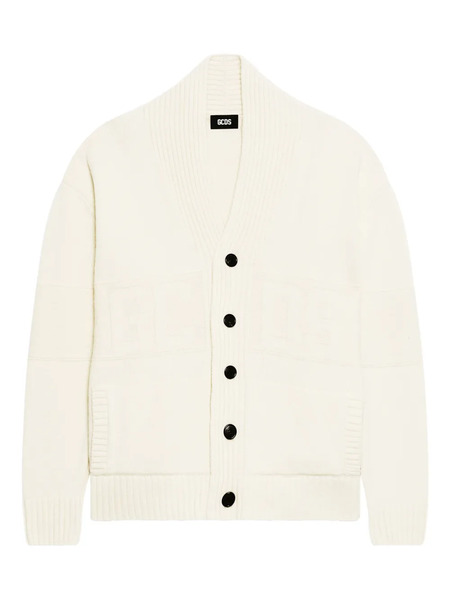  Gcds Buttoned V-neck Cardigan - Neutrals 