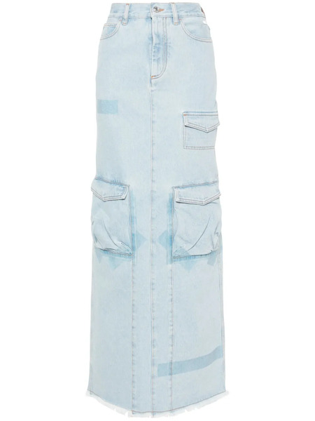  Gcds Cargo Denim Skirt - Blue 