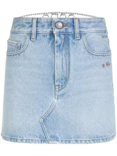  Gcds Chocker Denim Skirt - Blue 
