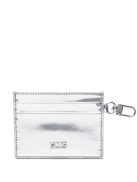  Gcds Comma Mirror Leather Card Holder - Silver 