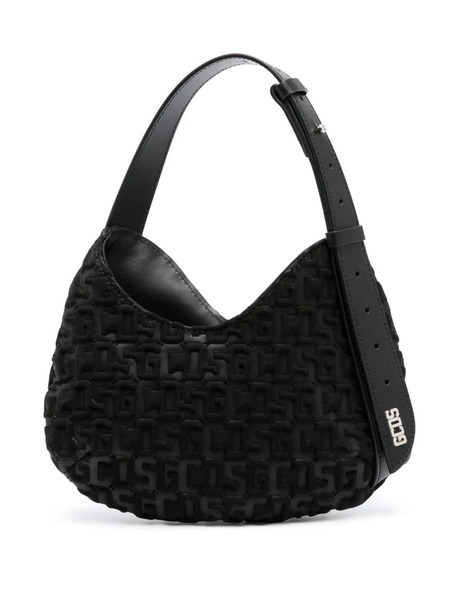 Gcds Comma Monogram-embossed Small Shoulder Bag - Black 