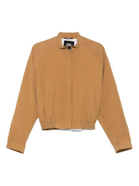  Gcds Cropped Tailoring Bomber Jacket - Brown 