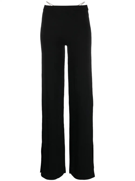  Gcds Crystal-thong Flared Trousers - Black 