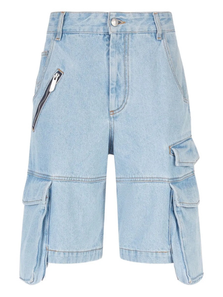  Gcds Denim Cargo Shorts - Blue 