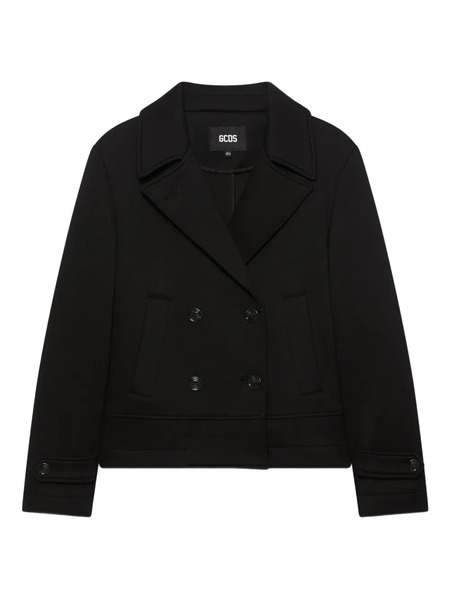  Gcds Double-breasted Welt-pocket Jacket - Black 