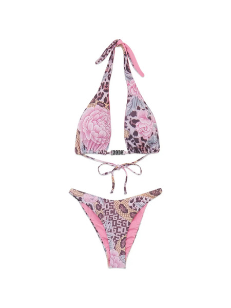  Gcds Floral-print Bikini - Pink 