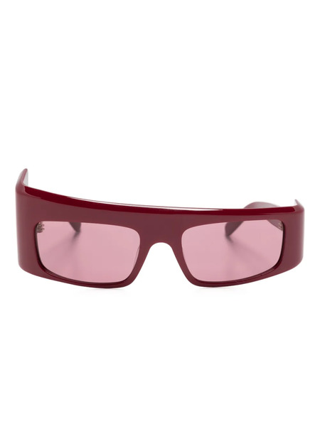  Gcds Gd0043 Wraparound-frame Sunglasses - Red 