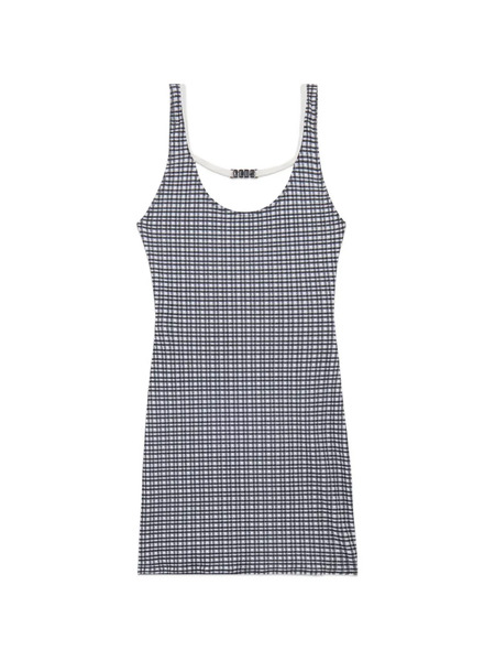  Gcds Gingham-pattern Mini Dress - Grey 