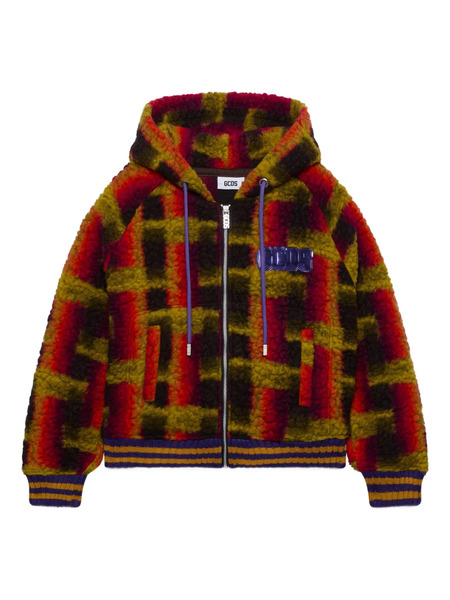  Gcds Hooded Check Jacket - Red 