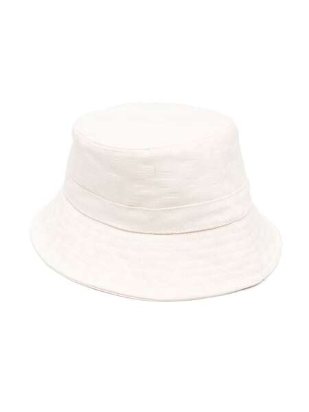  Gcds Kids Monogram-jacquard Drawcord Bucket Hat - Neutrals 