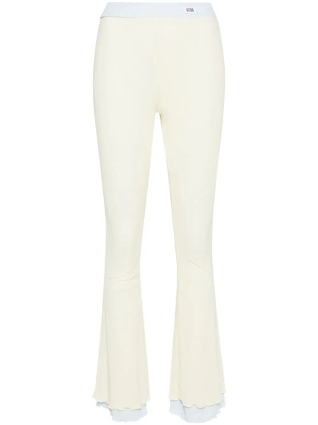  Gcds Layered Flared Trousers - Yellow 