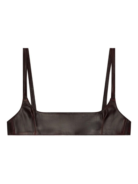  Gcds Leather Mini Bra - Red 