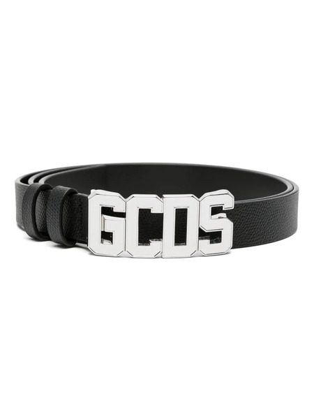  Gcds Logo-buckle Leather Belt - Black 