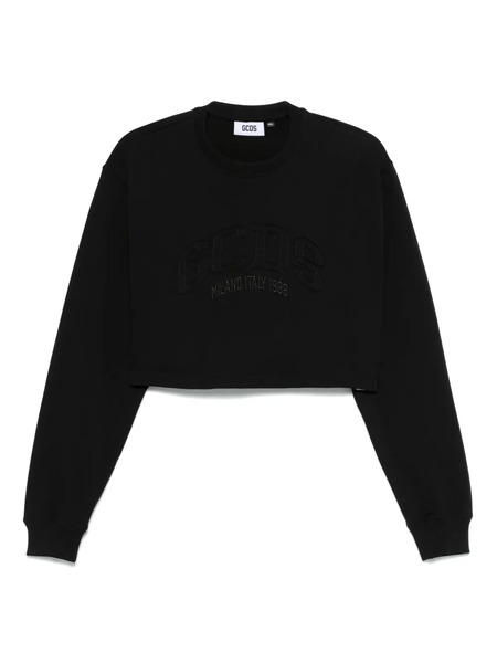  Gcds Logo Cropped Sweatshirt - Black 