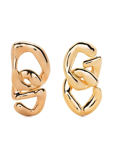  Gcds Logo-drop Earrings - Gold 