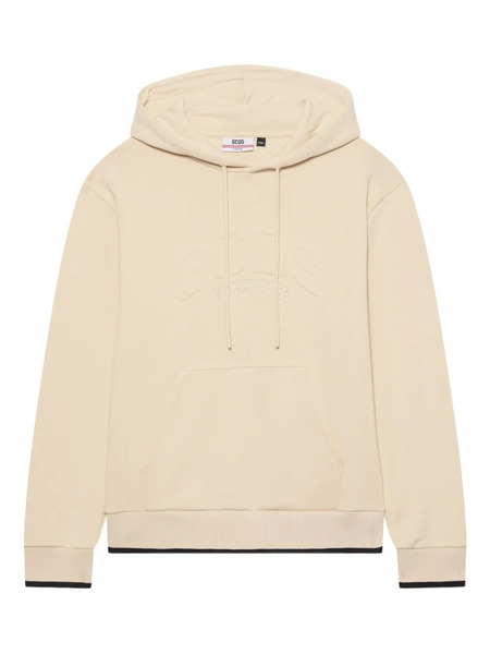  Gcds Logo-embossed Hoodie - Neutrals 