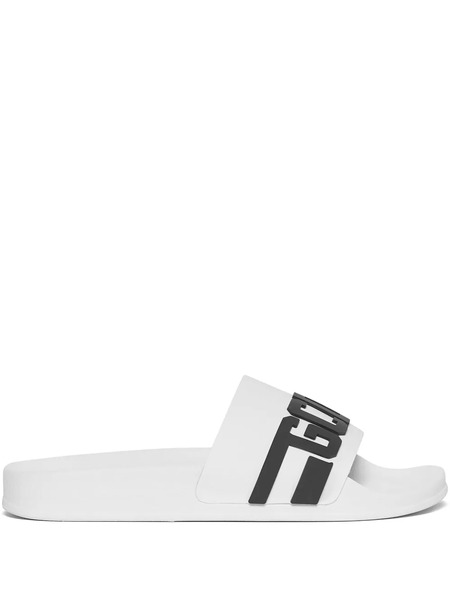  Gcds Logo-embossed Pool Slides - White 