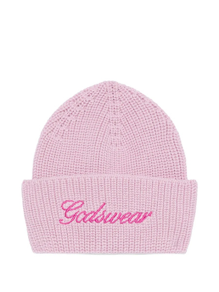  Gcds Logo-embroidered Beanie - Pink 