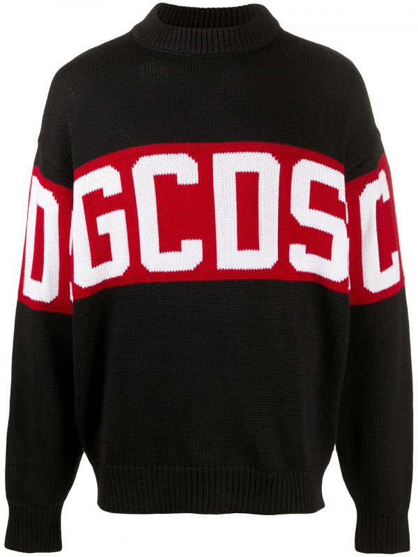  Gcds Logo Intarsia Jumper - Black 