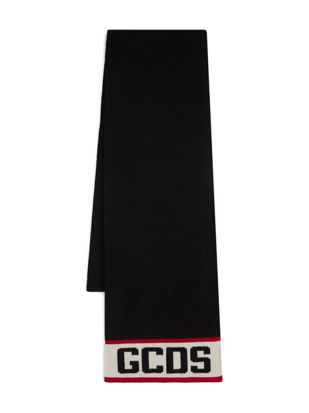  Gcds Logo Knitted Scarf - Black 