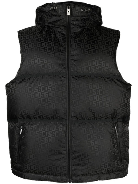  Gcds Logo-monogrammed Hodded Gilet - Black 