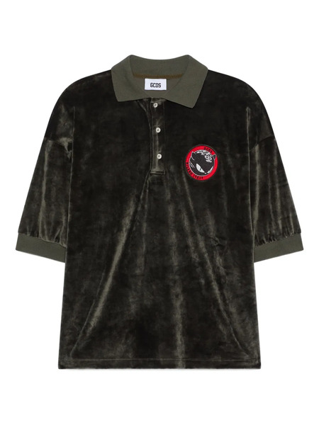  Gcds Logo-patch Polo Shirt - Green 