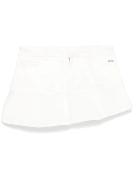  Gcds Logo-plaque Mini Skirt - Neutrals 
