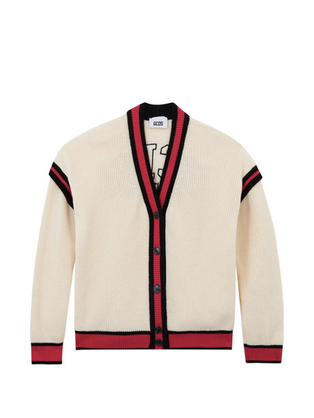  Gcds Logo-print Cardigan - Neutrals 