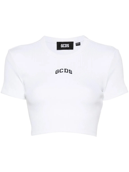  Gcds Lounge Logo Crop Top - White 