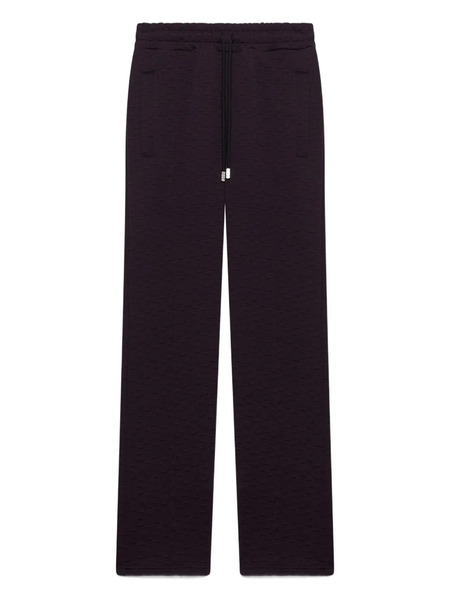  Gcds Monogram-jogger Straight Trousers - Red 