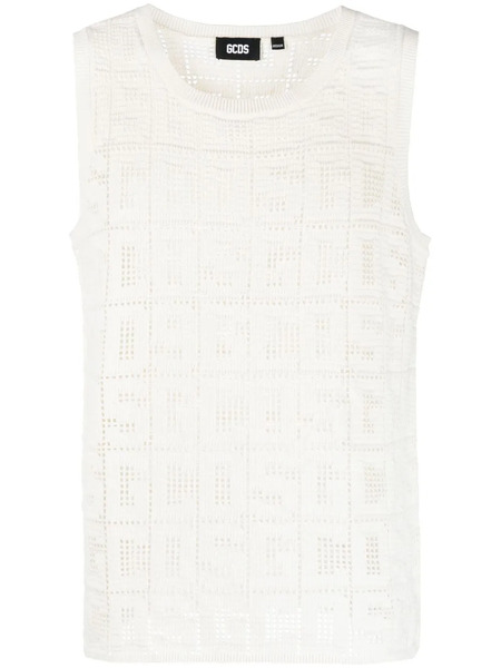  Gcds Monogram Macramé Tank Top - Neutrals 