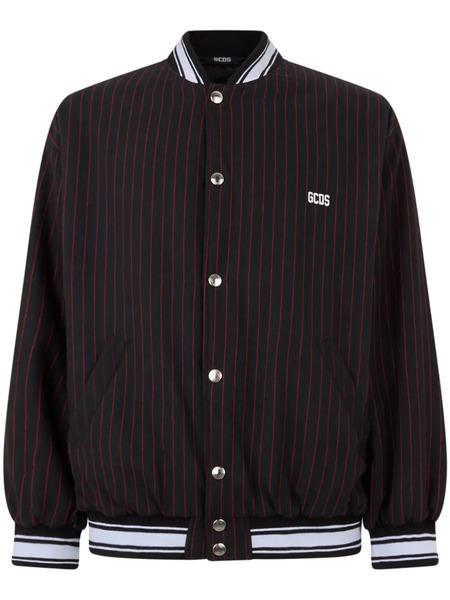  Gcds Pinstripe Clown Bomber Jacket - Black 